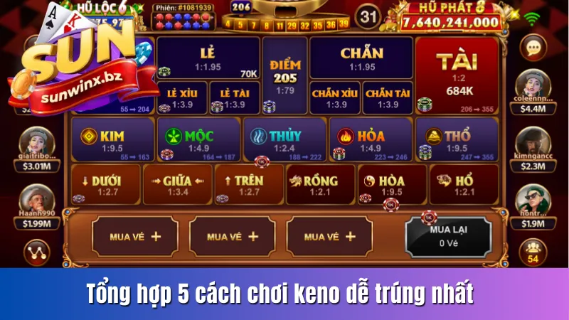Cách chơi keno dễ trúng