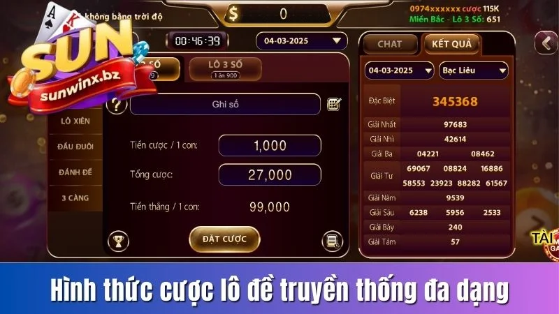 Hình thức cược lô đề truyền thống đa dạng