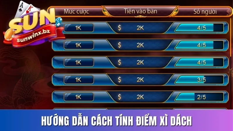 Học cách tính điểm trong Xì dách dễ hiểu