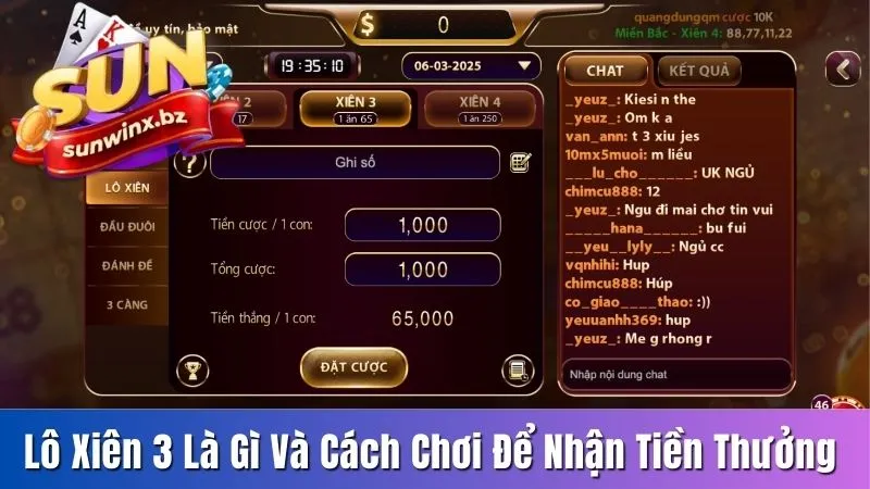 Lô xiên 3 là gì