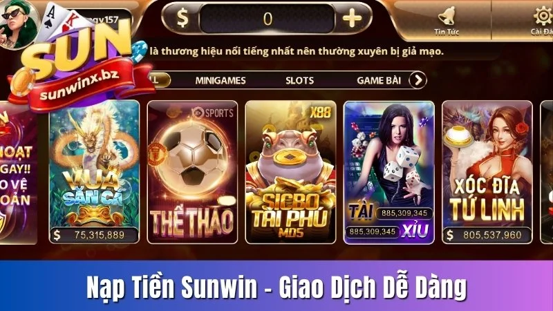 Nạp tiền Sunwin
