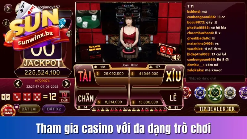 Tham gia casino trực tuyến với đa dạng trò chơi