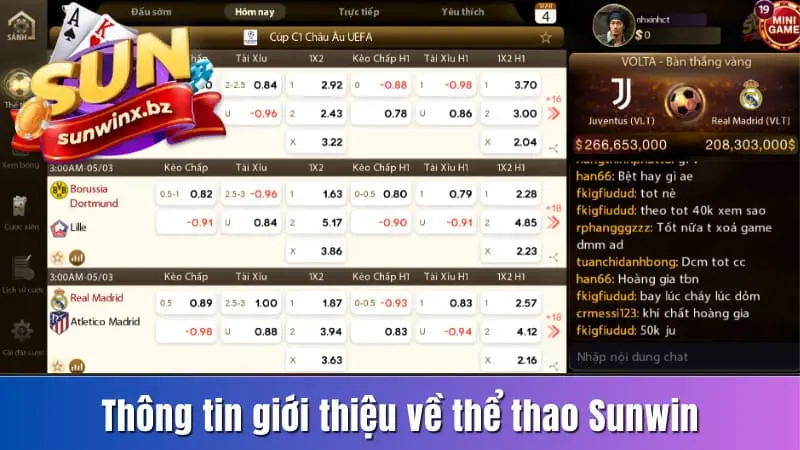 Thông tin giới thiệu về thể thao Sunwin