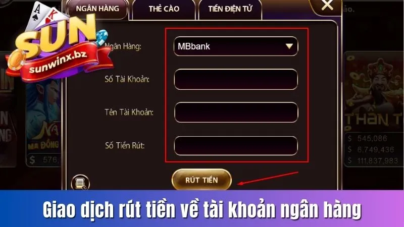 Thực hiện giao dịch của ngân hàng nhanh chóng cùng Sunwin
